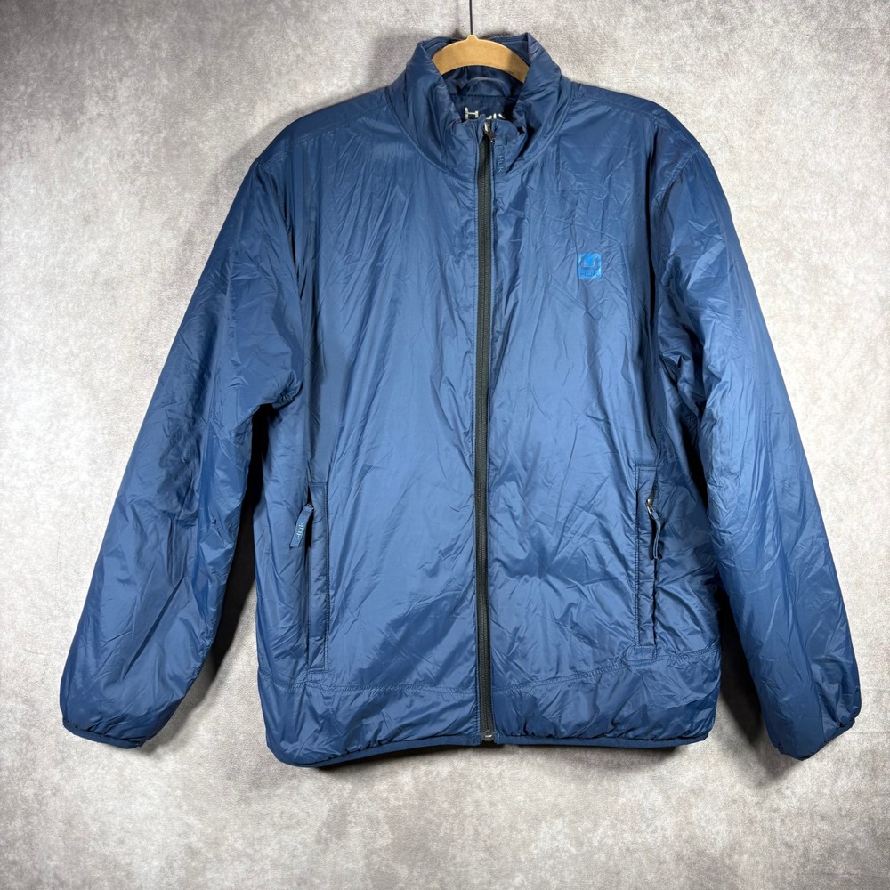 Huk Jacket Mens Medium Blue Full Zip Windbreaker Fishing Performance Lightweight